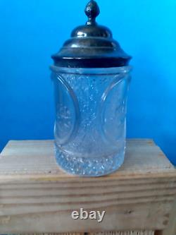 Antique Aurora Quadruple S. P Mfg. Co. PICKLE CASTER #0659 Ornate Jar Lid & Tongs