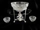 Antique English Silver Plated Epergne From 19 Cen. Original Glass Bowls