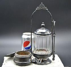 Antique Pickle Castor & Lidded Sugar Dish by Rockford Silver Plate Co. C1882-95