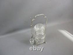 Antique Victorian Silver Plate Glass Pickle Jar Holder c1880 Charming Novelty