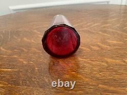 Antique Vintage English Edwardian Ruby Art Glass Sugar Castor Muffineer