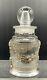 Antique Webster Silver plate and Glass Perfume Bottle with Floral Dec. & Holder