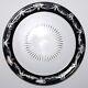 Art Nouveau American Glass Plate Sterling Silver Overlay Enameled Black 12.75 In