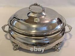 Chafing dish Silverplate with glass casserole