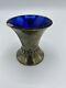 Hazorfim Sterling Silver cup with cobalt blue glass 80gr