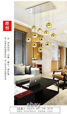 LED Gold/silver half plate glass ball pendant lights Living Room Restaurant lamp
