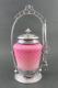 MIDDLETOWN #155 antique PICKLE CASTOR Quilted PINK SATIN Glass Jar c. 1890's
