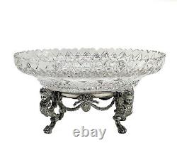 Pairpoint Silverplate and Cut Glass Centerpiece Bowl, circa 1920