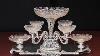 Sheffield Silver Plate Centrepiece Glass Epergne