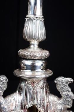Silver Plate Centrepiece Sheffield Camel Epergne Glass Bowl Dish