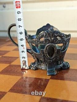 WMF Art Nouveau Tea Glass Holder No. 916 Silver Plated Around 1900 RARE