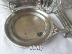 WMF antique silver plated serving dish platter glass fruit bowls c1900 nouveau